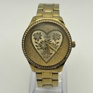 Guess U0910L2 Women's Gold-Tone St. Steel Women’s Watch Working New Battery